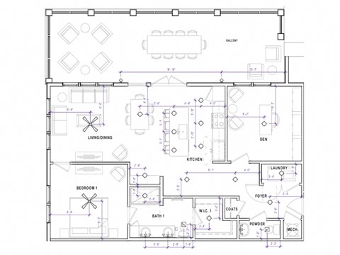 A4 Floor Plan at The Apartments at St. Marys, Raleigh